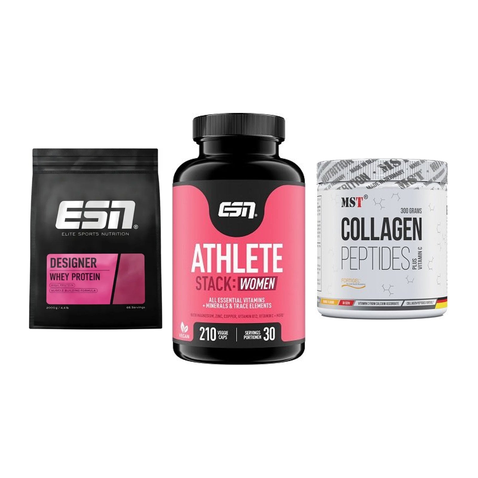 Regenerations-Set: ESN Designer + ESN Athlete + MST Collagen – alle enthaltenen Artikel