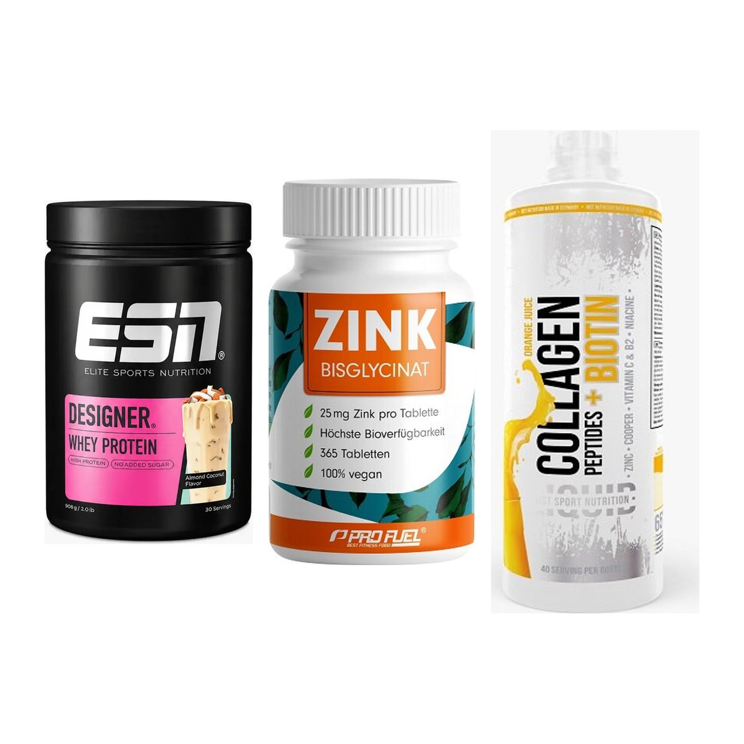 Regenerations-Set: ESN Designer + ProFuel Zink + MST Collagen – alle enthaltenen Artikel