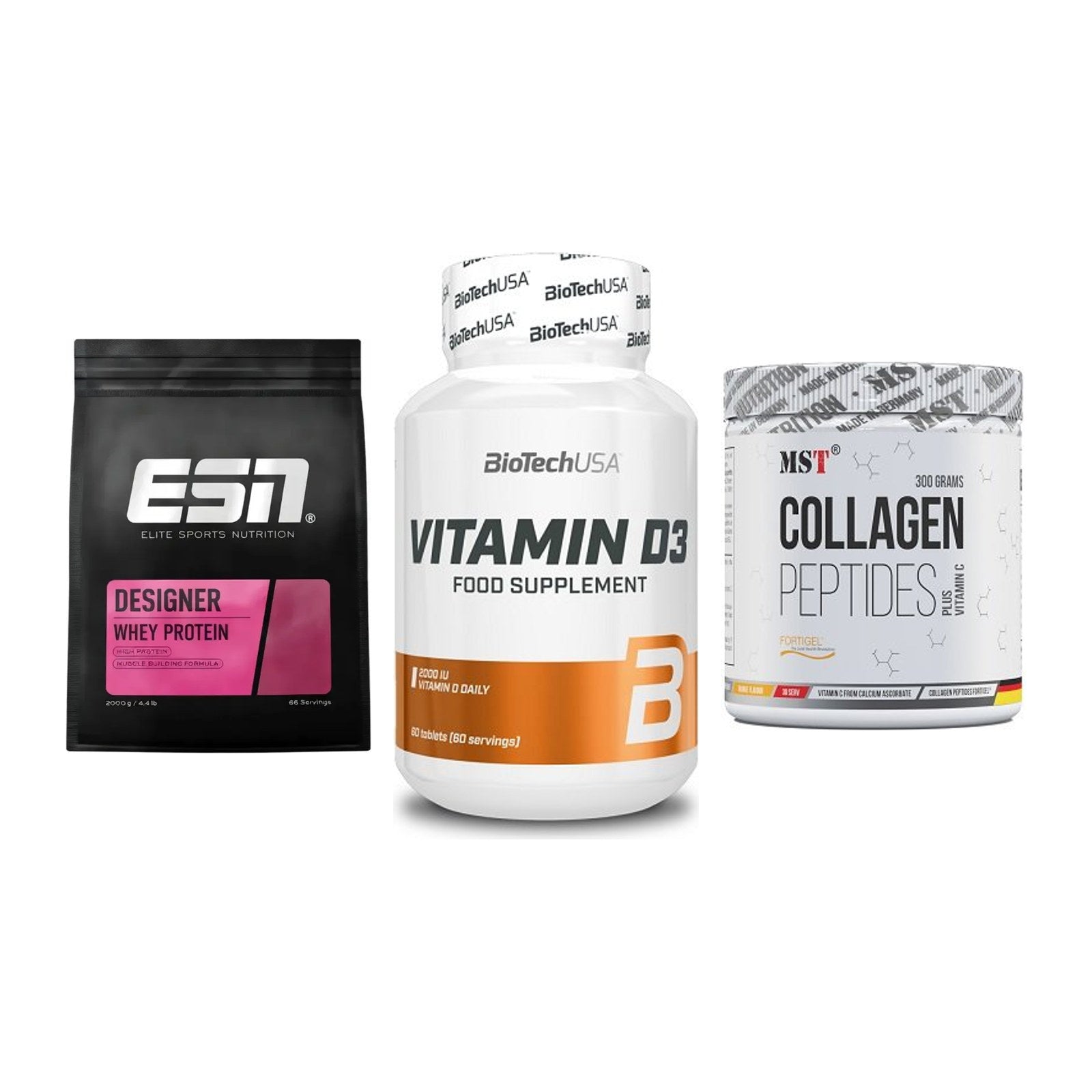 Regenerations-Set: ESN Designer + BioTech Vitamin + MST Collagen – alle enthaltenen Artikel