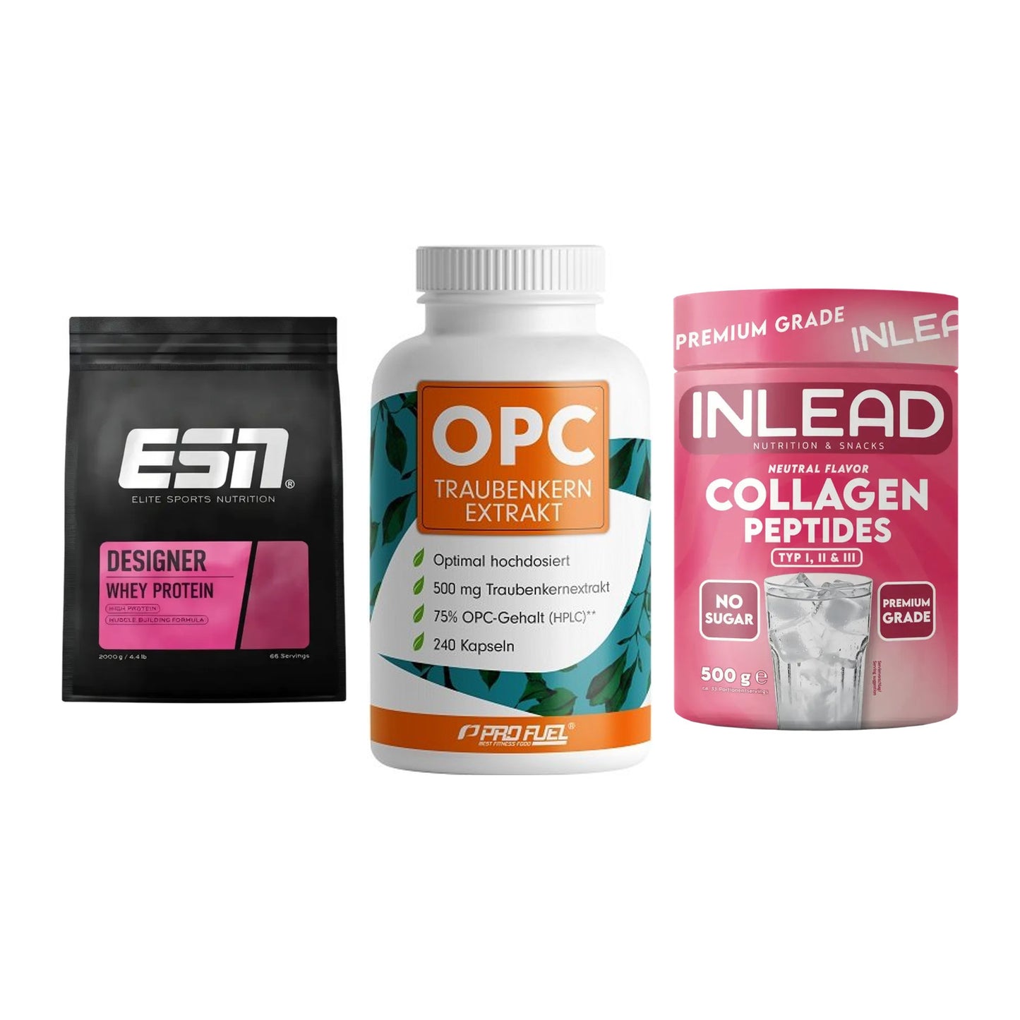 Regenerations-Set: ESN Designer + ProFuel OPC + INLEAD Collagen – alle enthaltenen Artikel