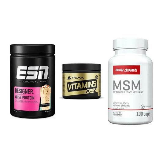 Regenerations-Set: ESN Designer + Peak Vitamin + Body Attack MSM – alle enthaltenen Artikel