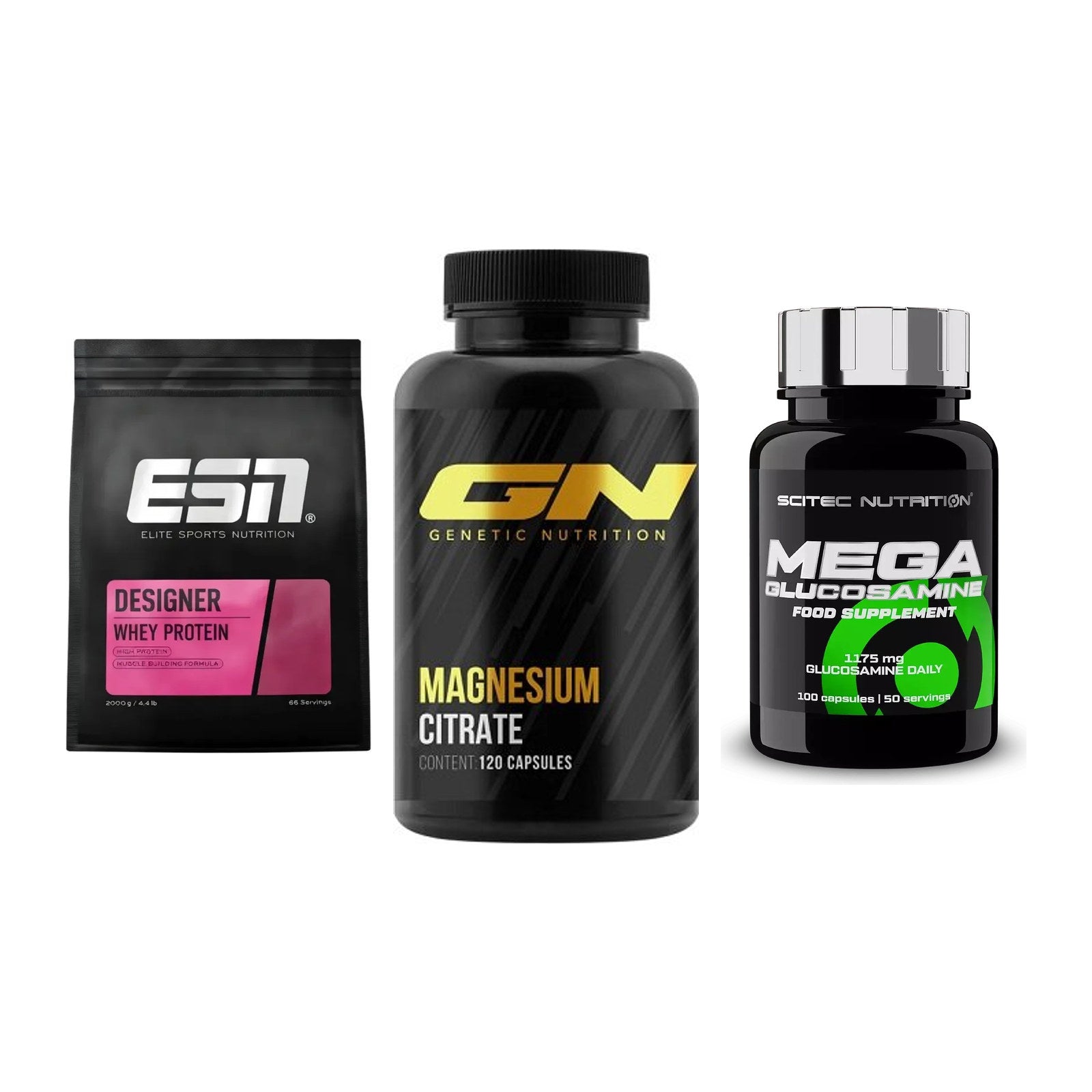 Regenerations-Set: ESN Designer + GN Magnesium + Scitec Mega – alle enthaltenen Artikel