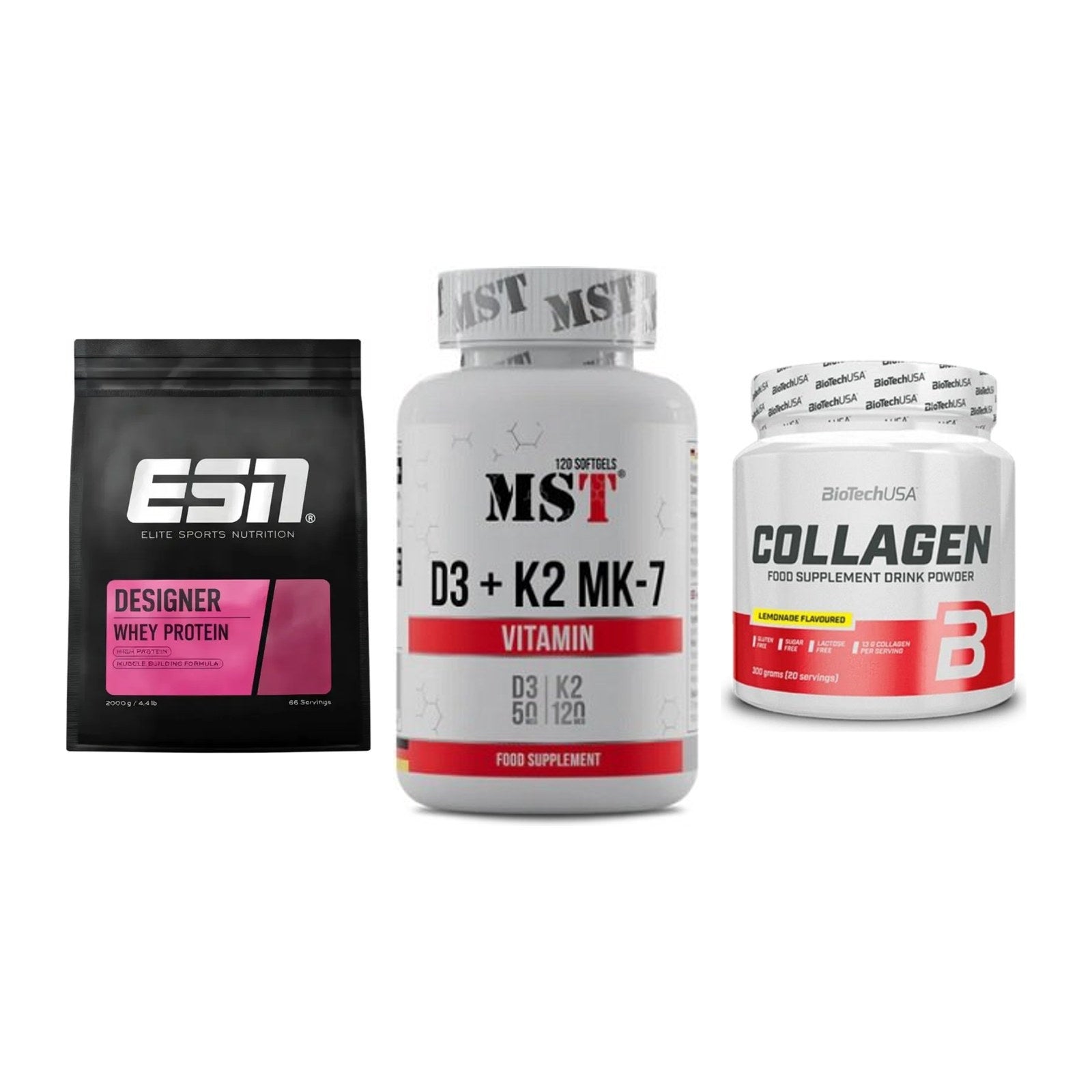 Regenerations-Set: ESN Designer + MST Vitamin D3 + BioTech Collage – alle enthaltenen Artikel