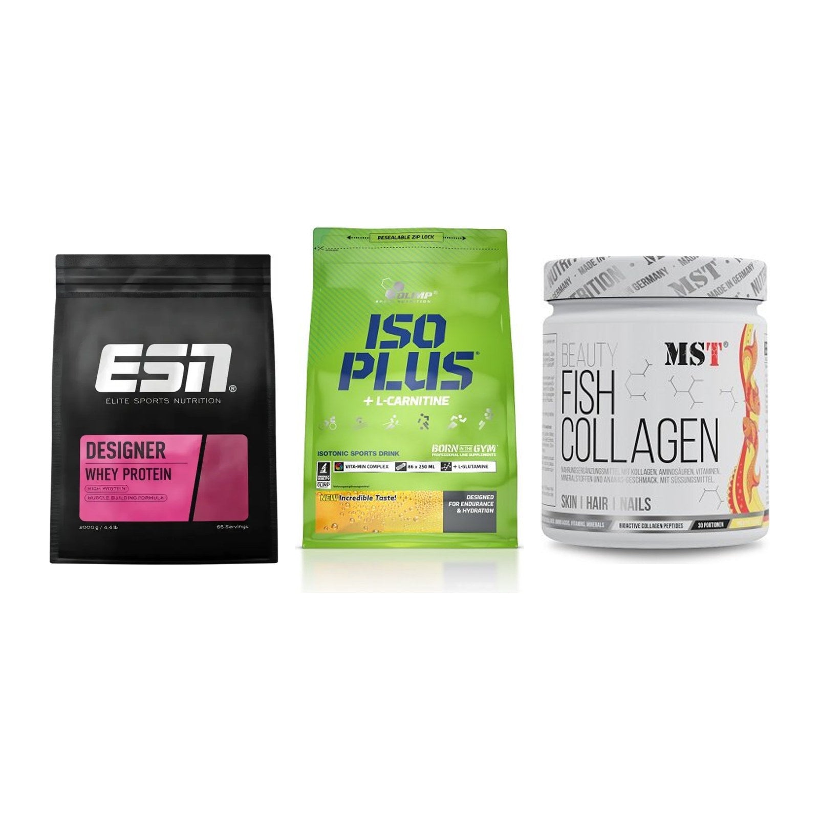 Regenerations-Set: ESN Designer + Olimp Iso Plus + MST Beauty Fish – alle enthaltenen Artikel