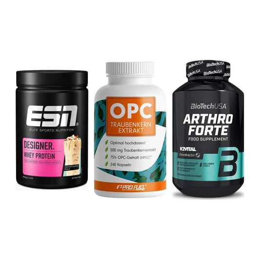 Regenerations-Set: ESN Designer + ProFuel OPC + BioTech Arthro – alle enthaltenen Artikel