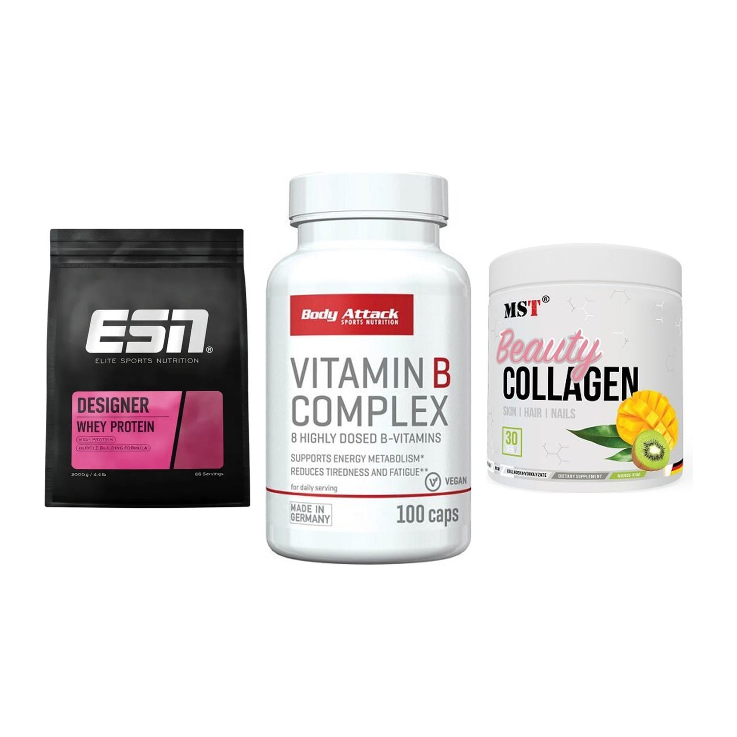 Regenerations-Set: ESN Designer + Body Attack + MST Beauty – alle enthaltenen Artikel