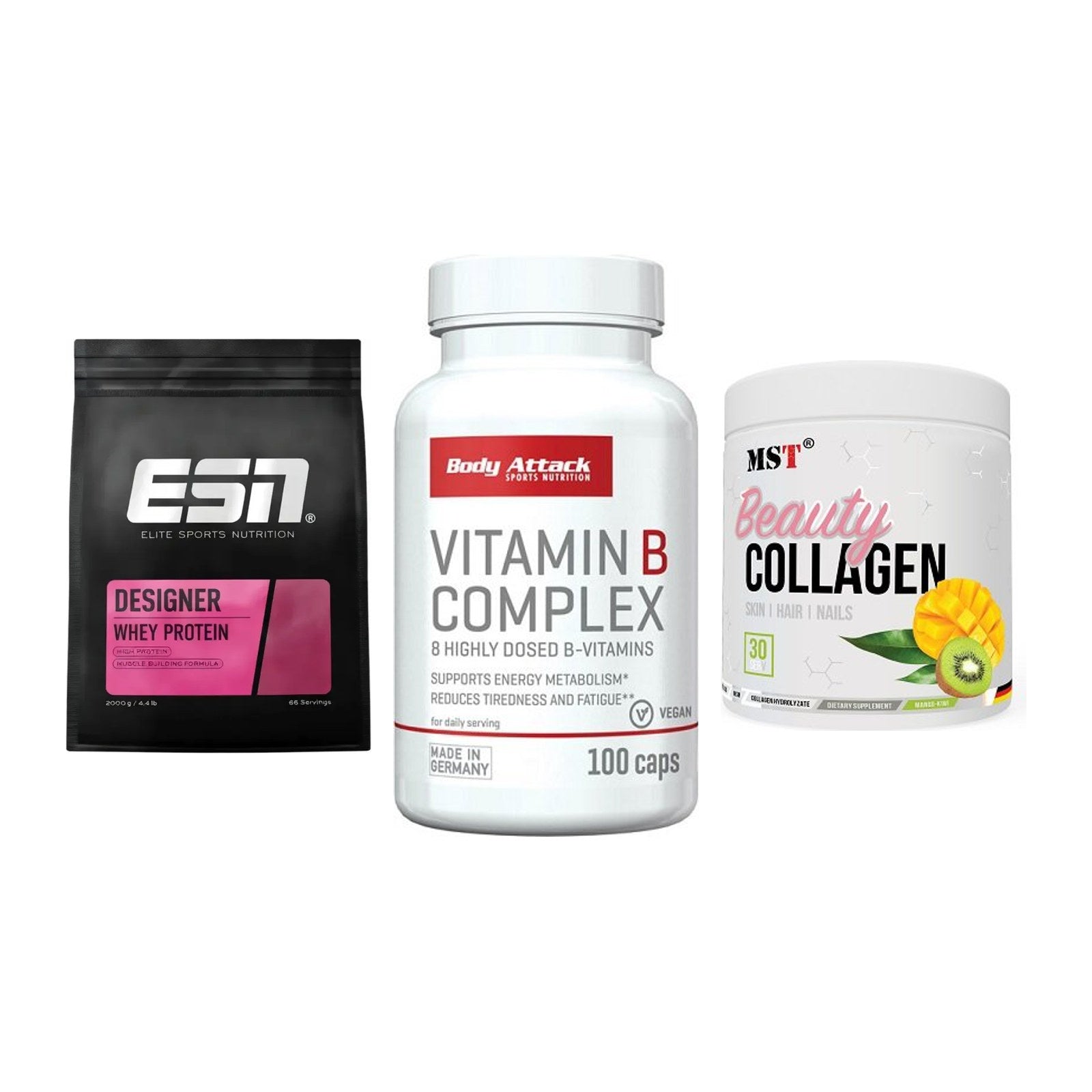 Regenerations-Set: ESN Designer + Body Attack + MST Beauty – alle enthaltenen Artikel