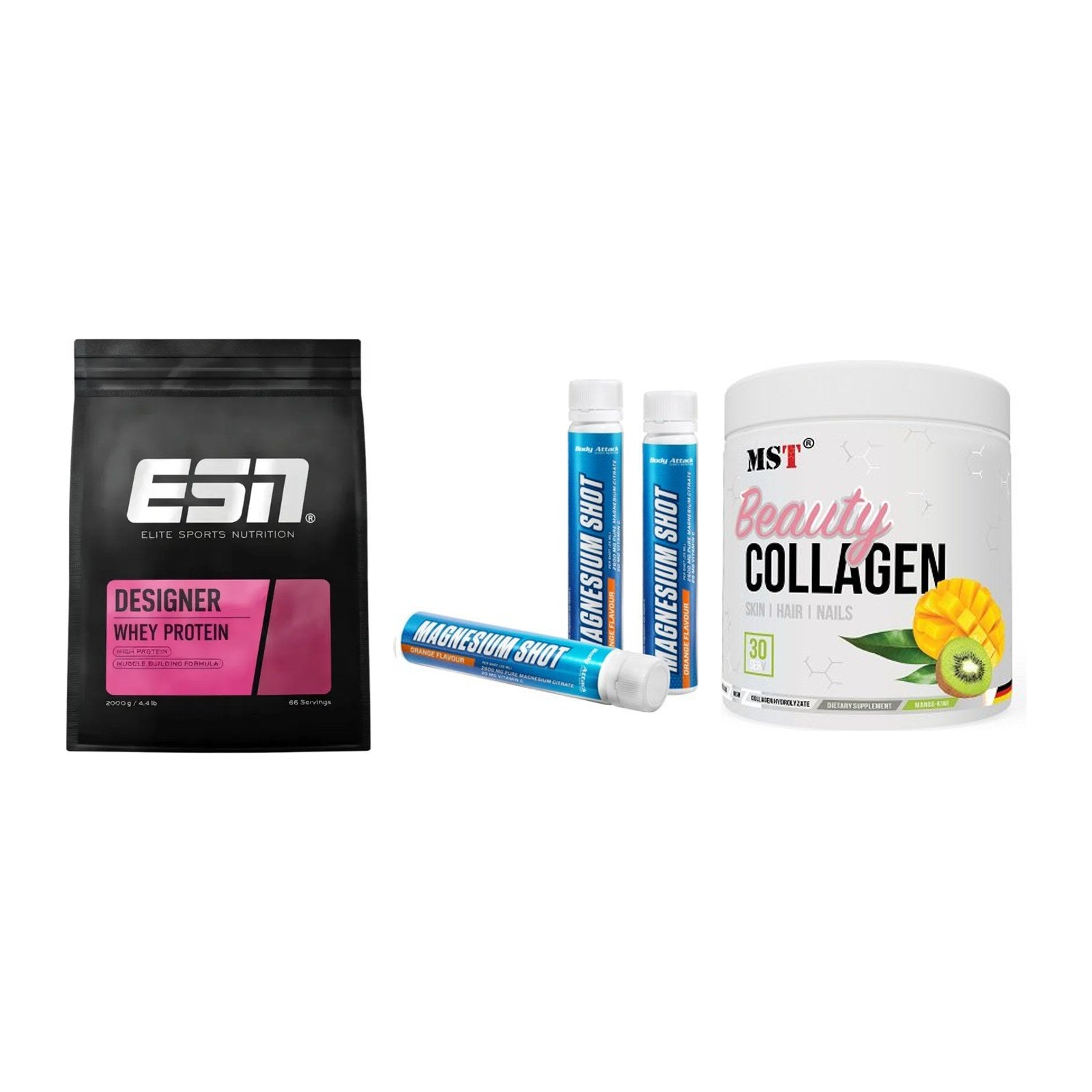 Regenerations-Set: ESN Designer + Body Attack + MST Beauty – alle enthaltenen Artikel