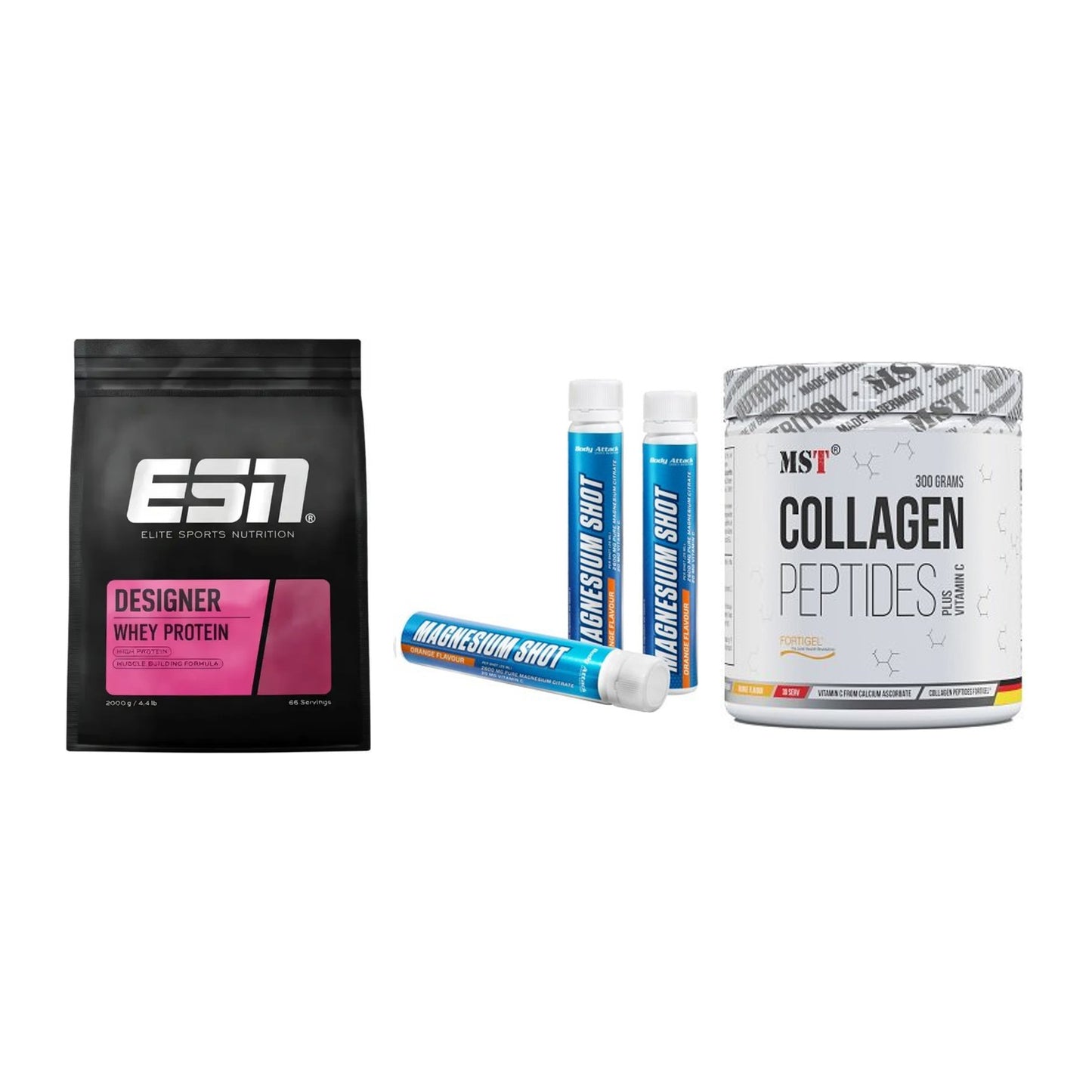 Regenerations-Set: ESN Designer + Body Attack + MST Collagen – alle enthaltenen Artikel