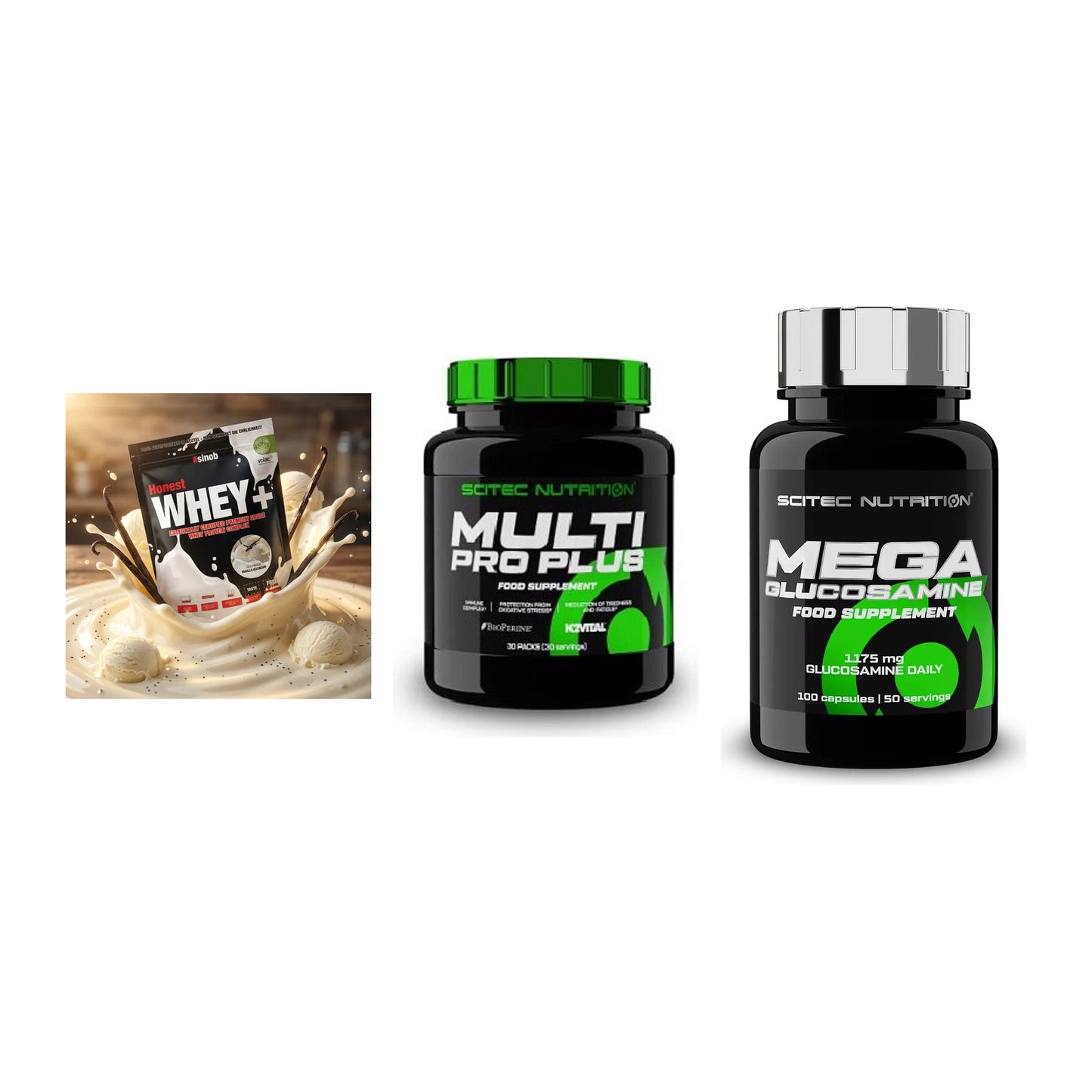 Regenerations-Set: Sinob Honest + Scitec Multi + Scitec Mega – alle enthaltenen Artikel