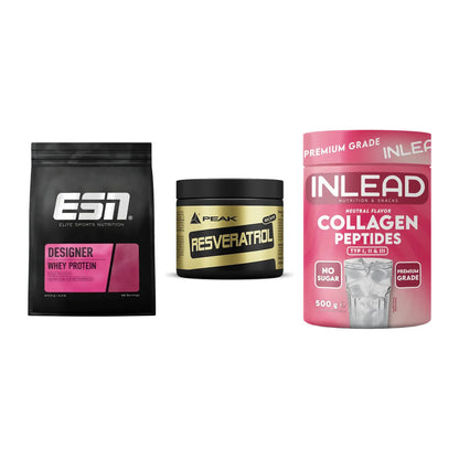 Regenerations-Set: ESN Designer + Peak Resveratro + INLEAD Collagen – alle enthaltenen Artikel