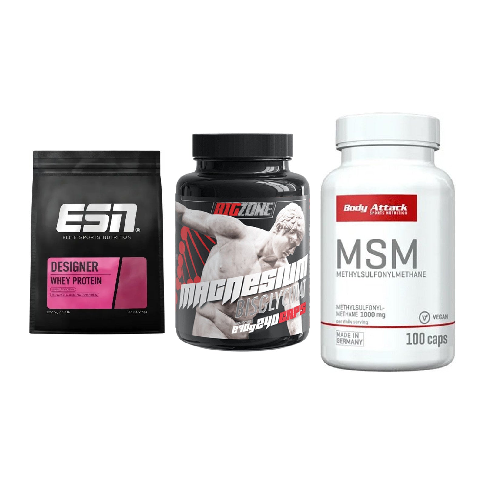 Regenerations-Set: ESN Designer + Big Zone + Body Attack MSM – alle enthaltenen Artikel