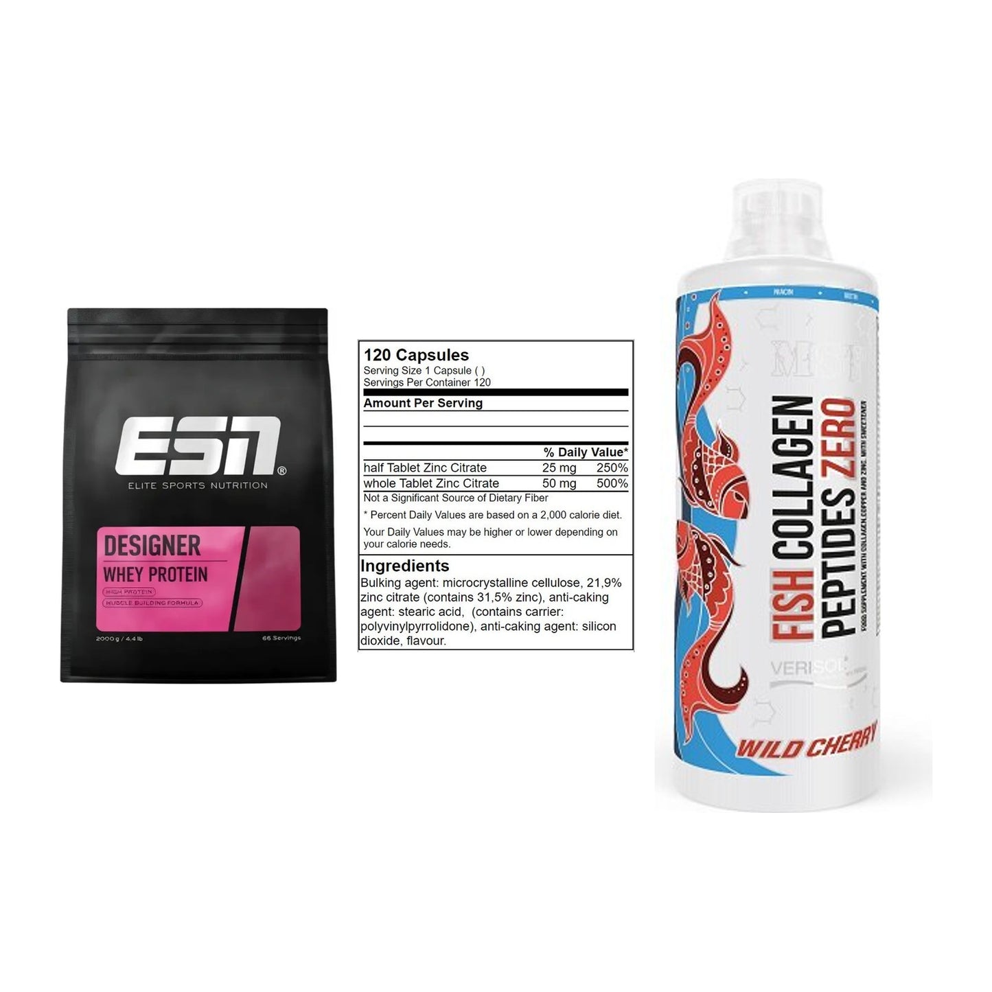 Regenerations-Set: ESN Designer + GN Zinc Citrate + MST Fish – alle enthaltenen Artikel