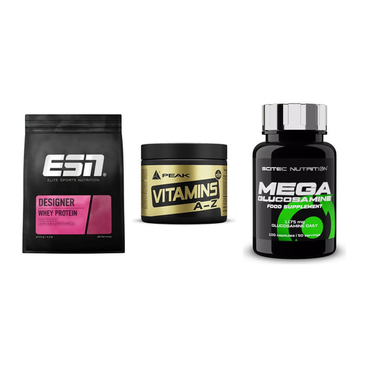Regenerations-Set: ESN Designer + Peak Vitamin + Scitec Mega – alle enthaltenen Artikel