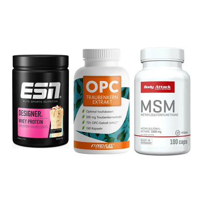 Regenerations-Set: ESN Designer + ProFuel OPC + Body Attack MSM – alle enthaltenen Artikel