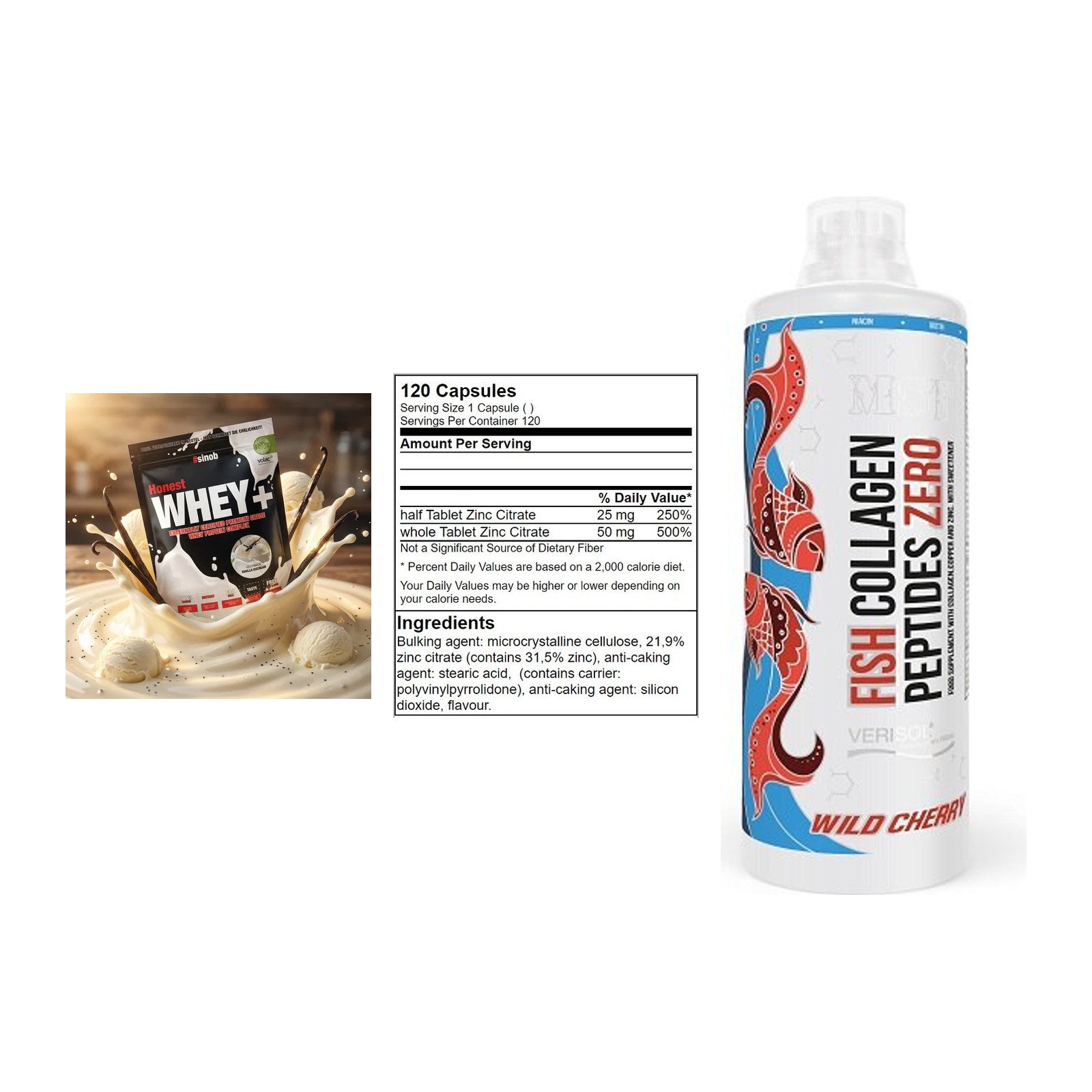 Regenerations-Set: Sinob Honest + GN Zinc Citrate + MST Fish – alle enthaltenen Artikel
