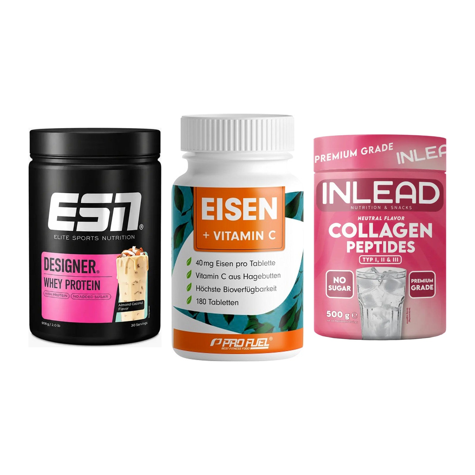 Regenerations-Set: ESN Designer + ProFuel EISEN + INLEAD Collagen – alle enthaltenen Artikel