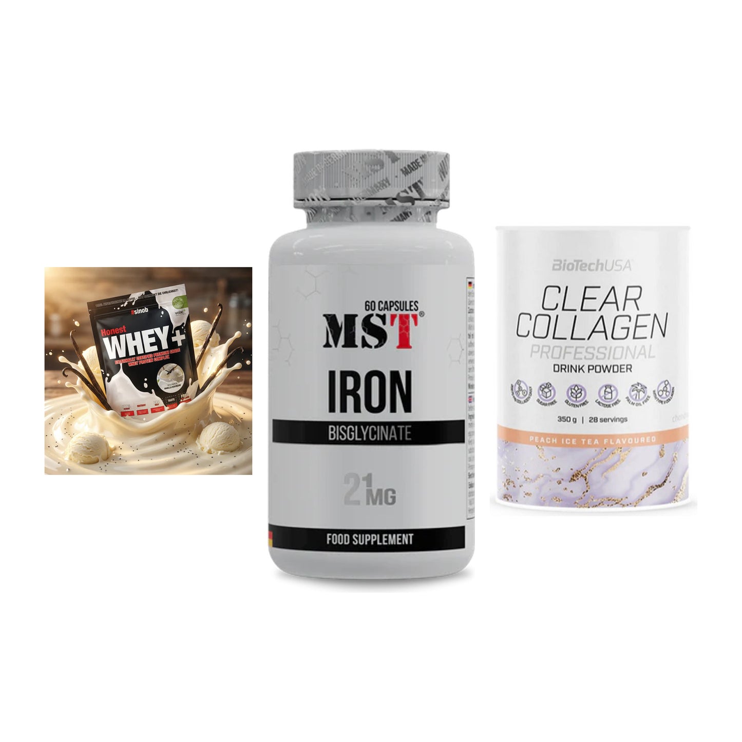 Regenerations-Set: Sinob Honest + MST Iron + BioTech Clear – alle enthaltenen Artikel