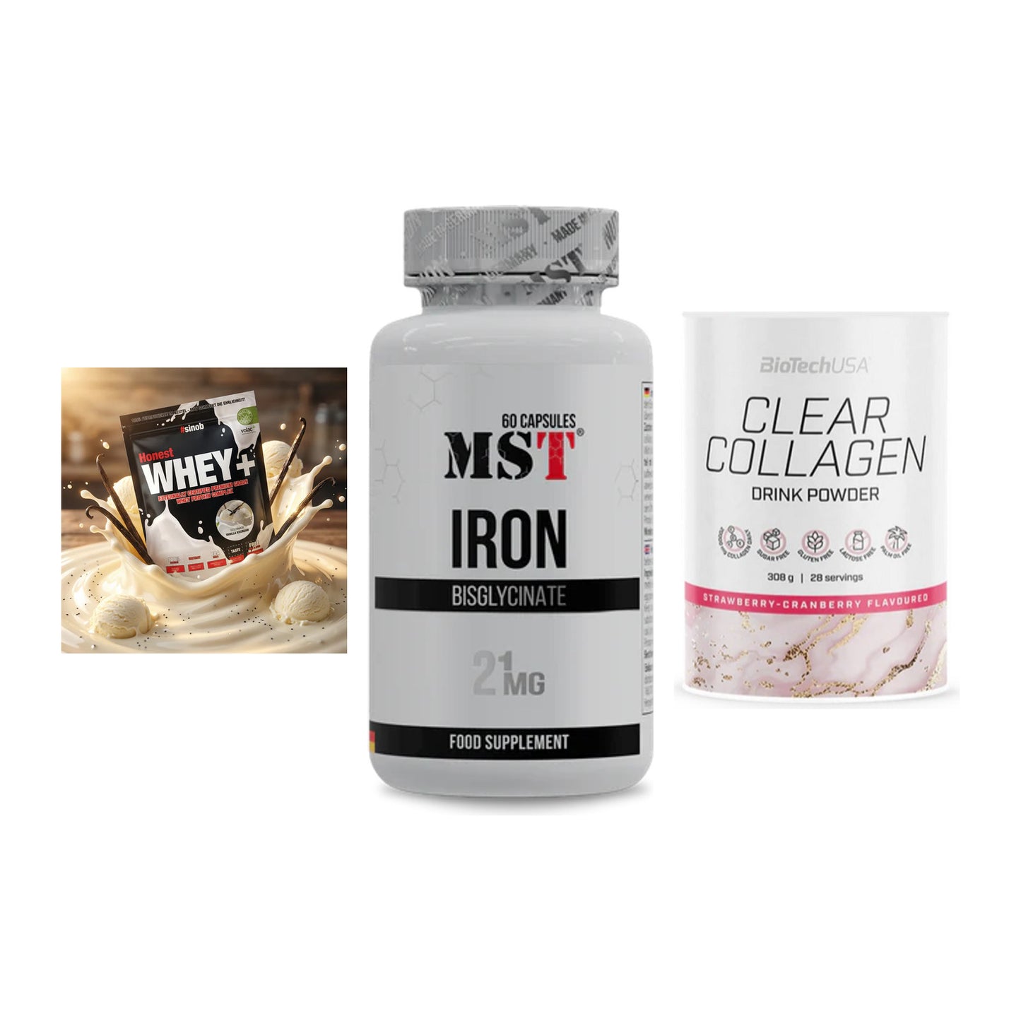 Regenerations-Set: Sinob Honest + MST Iron + BioTech Clear – alle enthaltenen Artikel