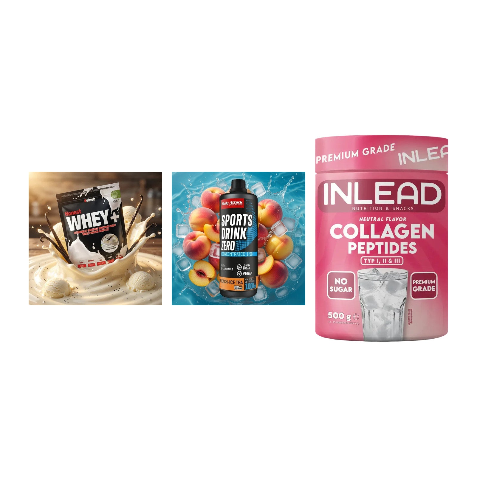 Regenerations-Set: Sinob Honest + Body Attack + INLEAD Collagen – alle enthaltenen Artikel