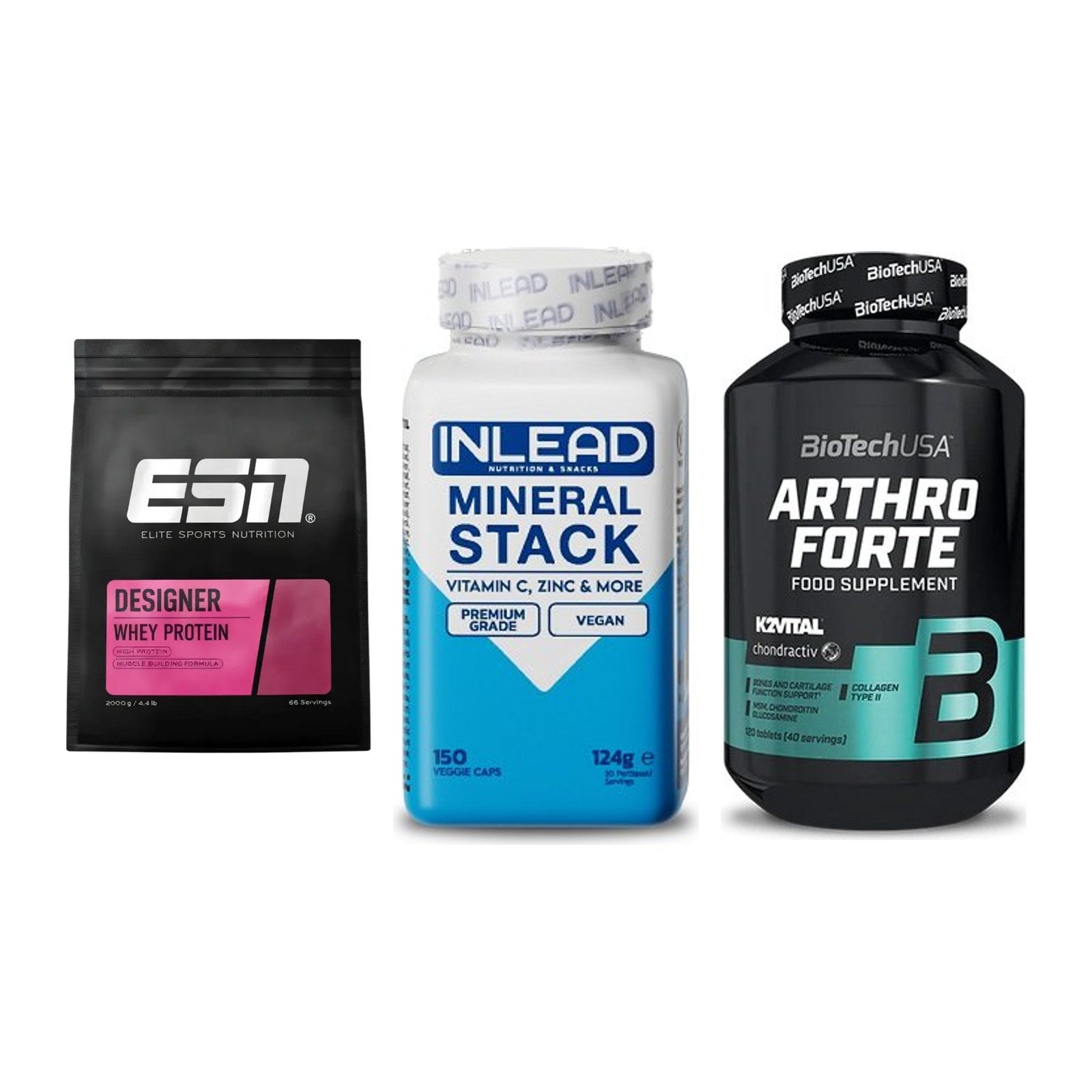 Regenerations-Set: ESN Designer + INLEAD Mineral + BioTech Arthro – alle enthaltenen Artikel