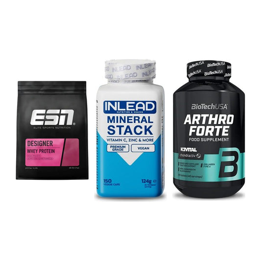 Regenerations-Set: ESN Designer + INLEAD Mineral + BioTech Arthro – alle enthaltenen Artikel