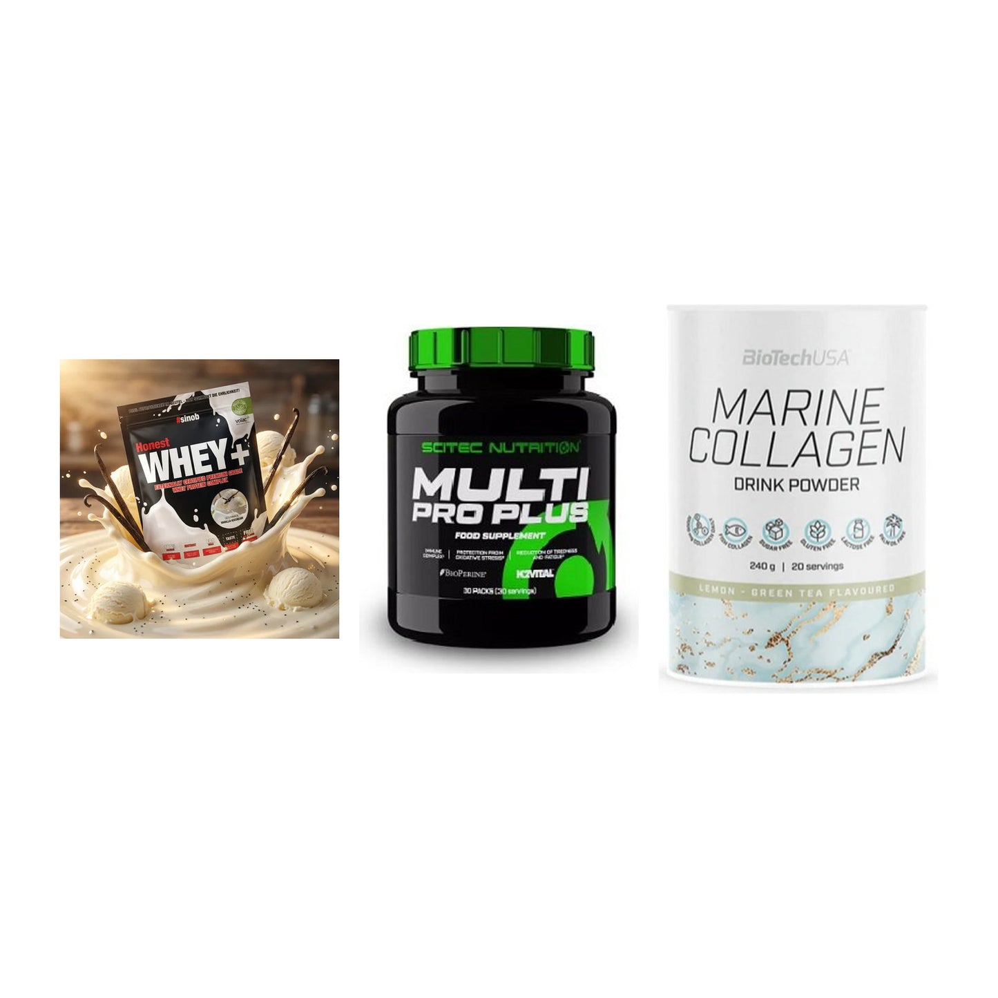Regenerations-Set: Sinob Honest + Scitec Multi + BioTech Marine – alle enthaltenen Artikel