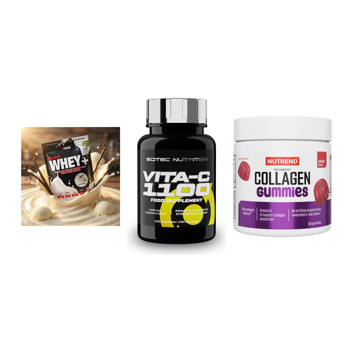 Regenerations-Set: Sinob Honest + Scitec Vitamin + Nutrend Collage – alle enthaltenen Artikel