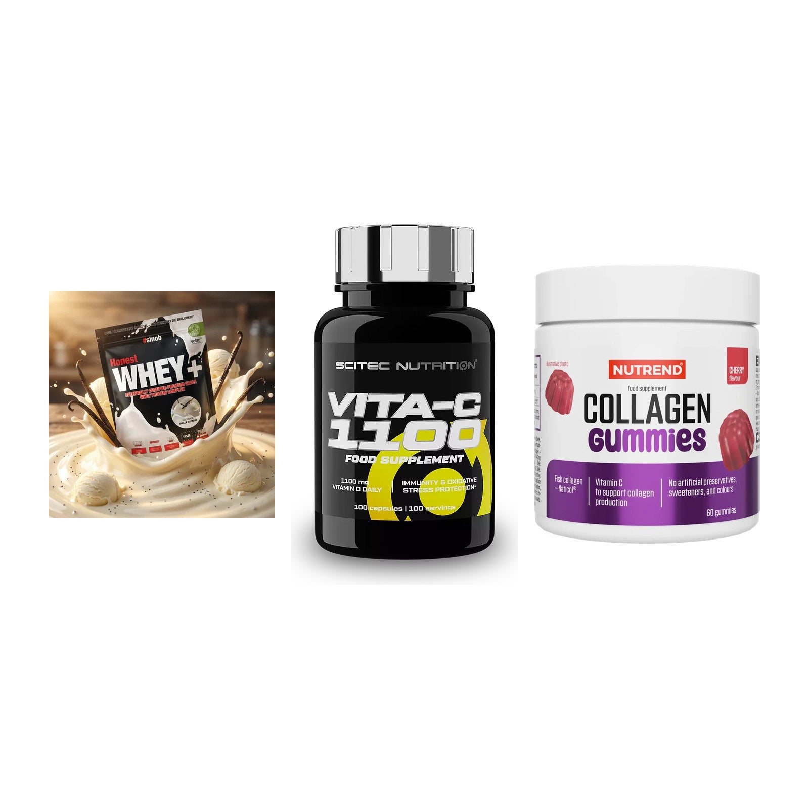 Regenerations-Set: Sinob Honest + Scitec Vitamin + Nutrend Collage – alle enthaltenen Artikel