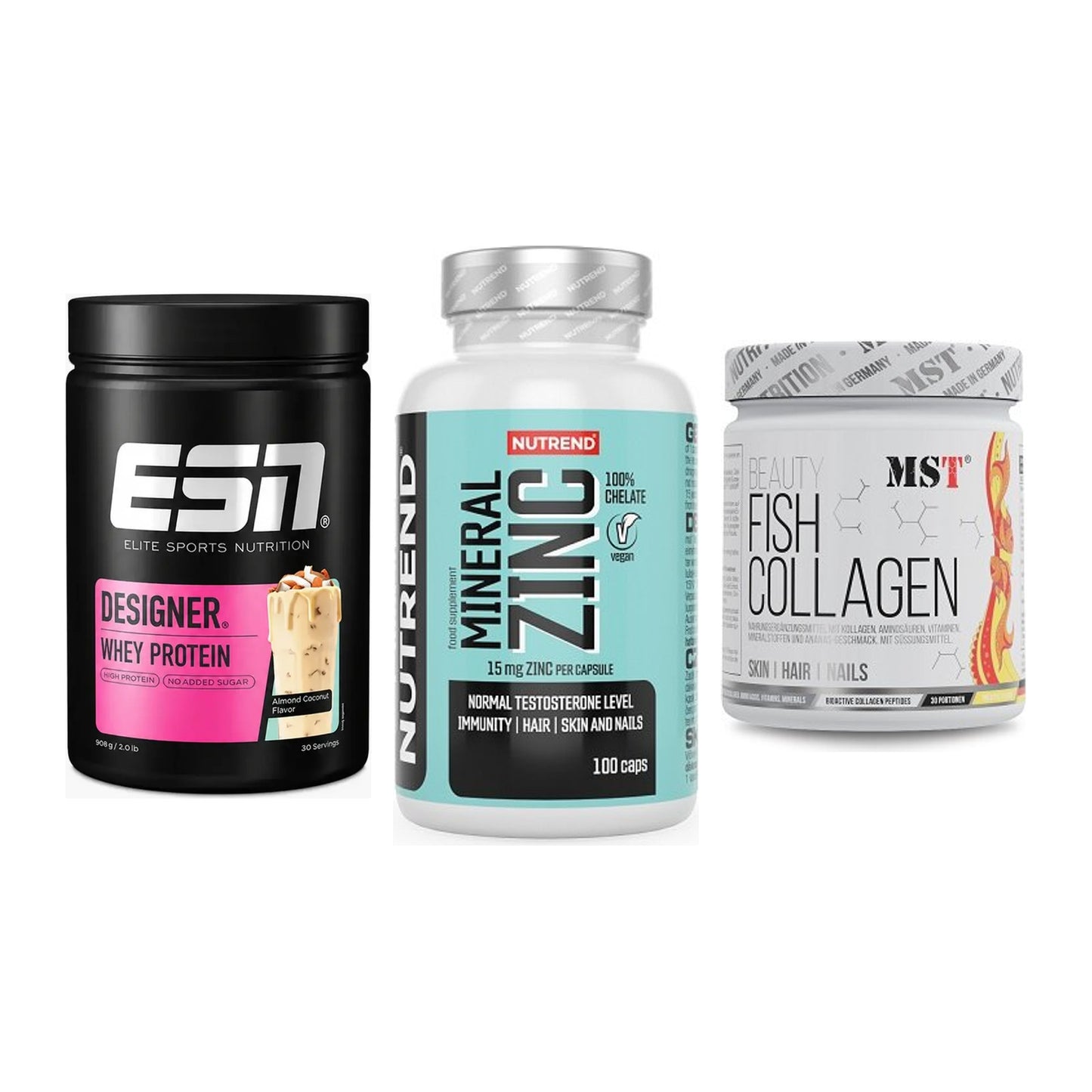 Regenerations-Set: ESN Designer + Nutrend Zinc + MST Beauty Fish – alle enthaltenen Artikel