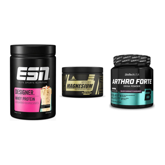 Regenerations-Set: ESN Designer + Peak Magnesium + BioTech Arthro – alle enthaltenen Artikel