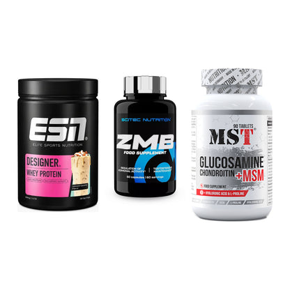Regenerations-Set: ESN Designer + Scitec ZMB + MST Glucosamine – alle enthaltenen Artikel