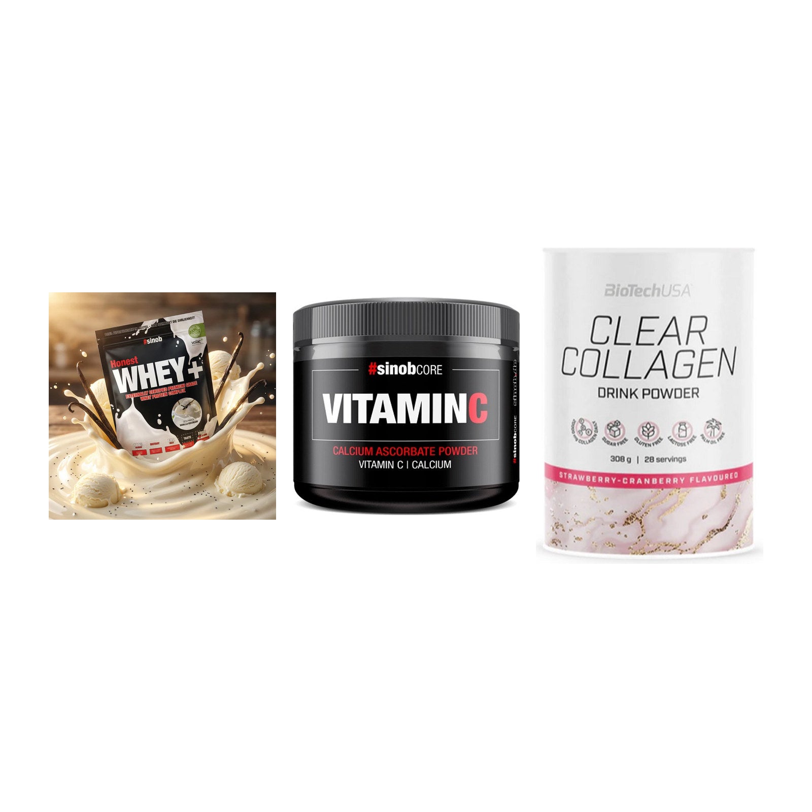 Regenerations-Set: Sinob Honest + Sinob Vitamin C + BioTech Clear – alle enthaltenen Artikel