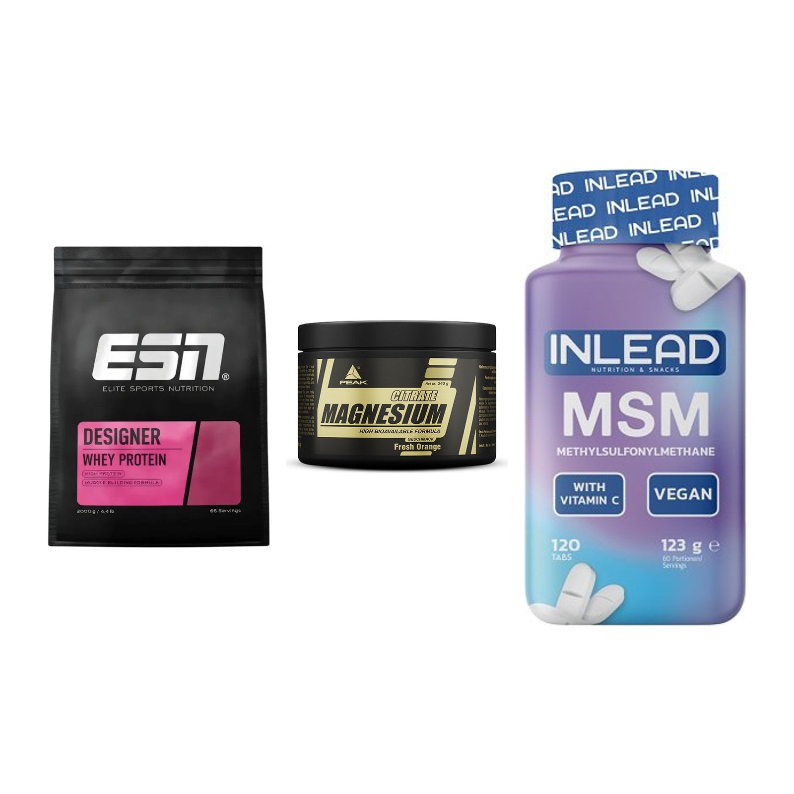 Regenerations-Set: ESN Designer + Peak Magnesium + INLEAD MSM – alle enthaltenen Artikel