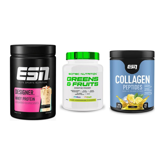Regenerations-Set: ESN Designer + Scitec Greens + ESN Collagen – alle enthaltenen Artikel