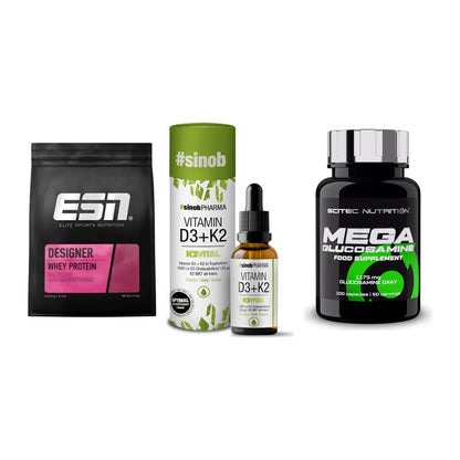 Regenerations-Set: ESN Designer + Sinob Vitamin + Scitec Mega – alle enthaltenen Artikel