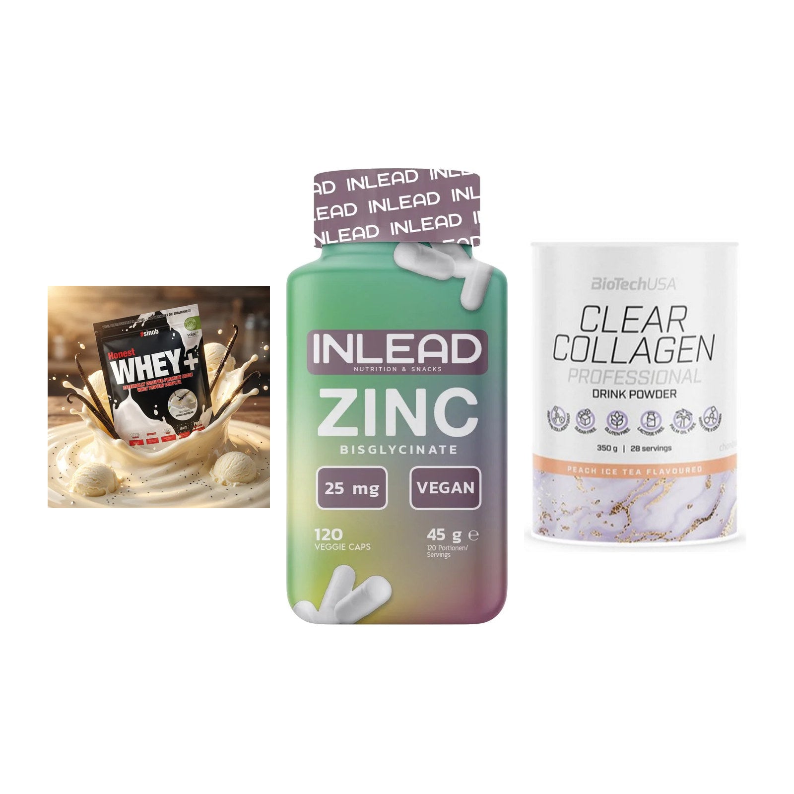 Regenerations-Set: Sinob Honest + INLEAD Zink + BioTech Clear – alle enthaltenen Artikel