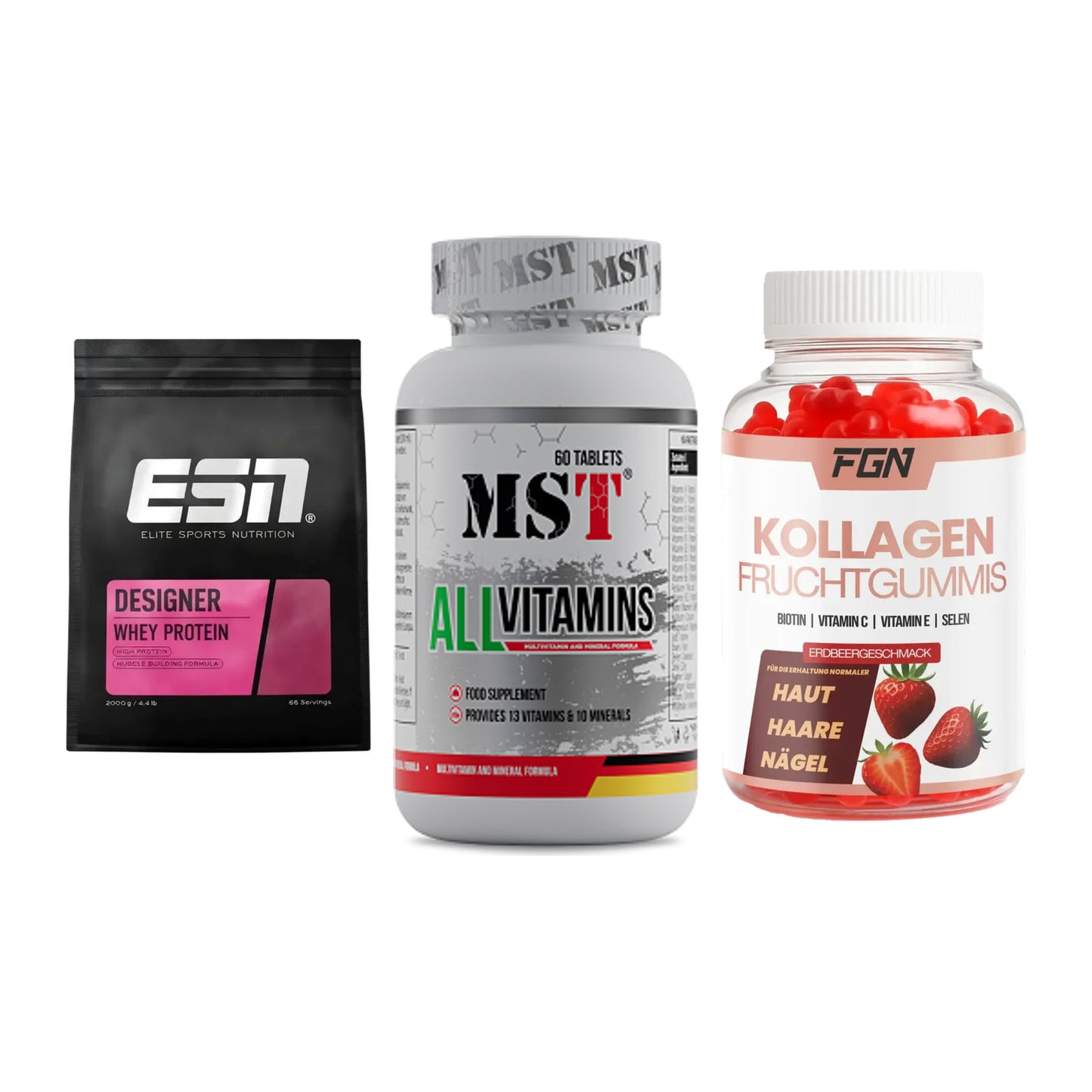 Regenerations-Set: ESN Designer + MST All Vitamin + FGN Kollagen 60 – alle enthaltenen Artikel