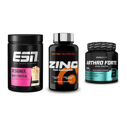 Regenerations-Set: ESN Designer + Scitec Zinc + BioTech Arthro – alle enthaltenen Artikel
