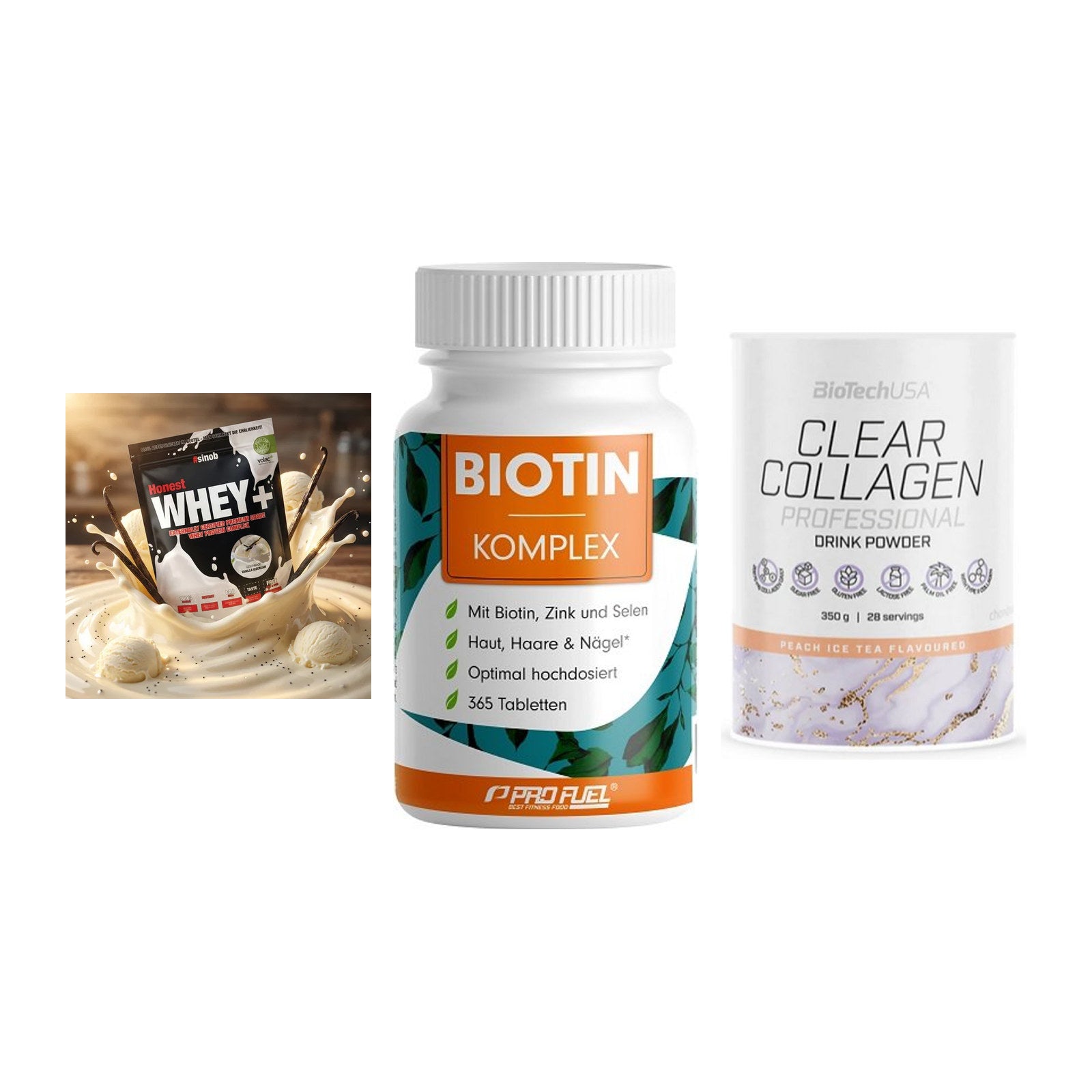 Regenerations-Set: Sinob Honest + ProFuel BIOTIN + BioTech Clear – alle enthaltenen Artikel