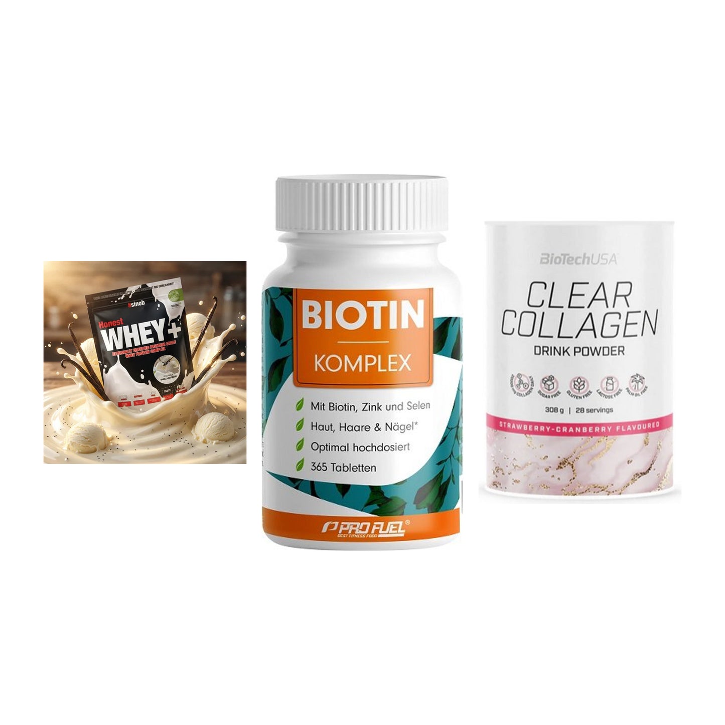 Regenerations-Set: Sinob Honest + ProFuel BIOTIN + BioTech Clear – alle enthaltenen Artikel