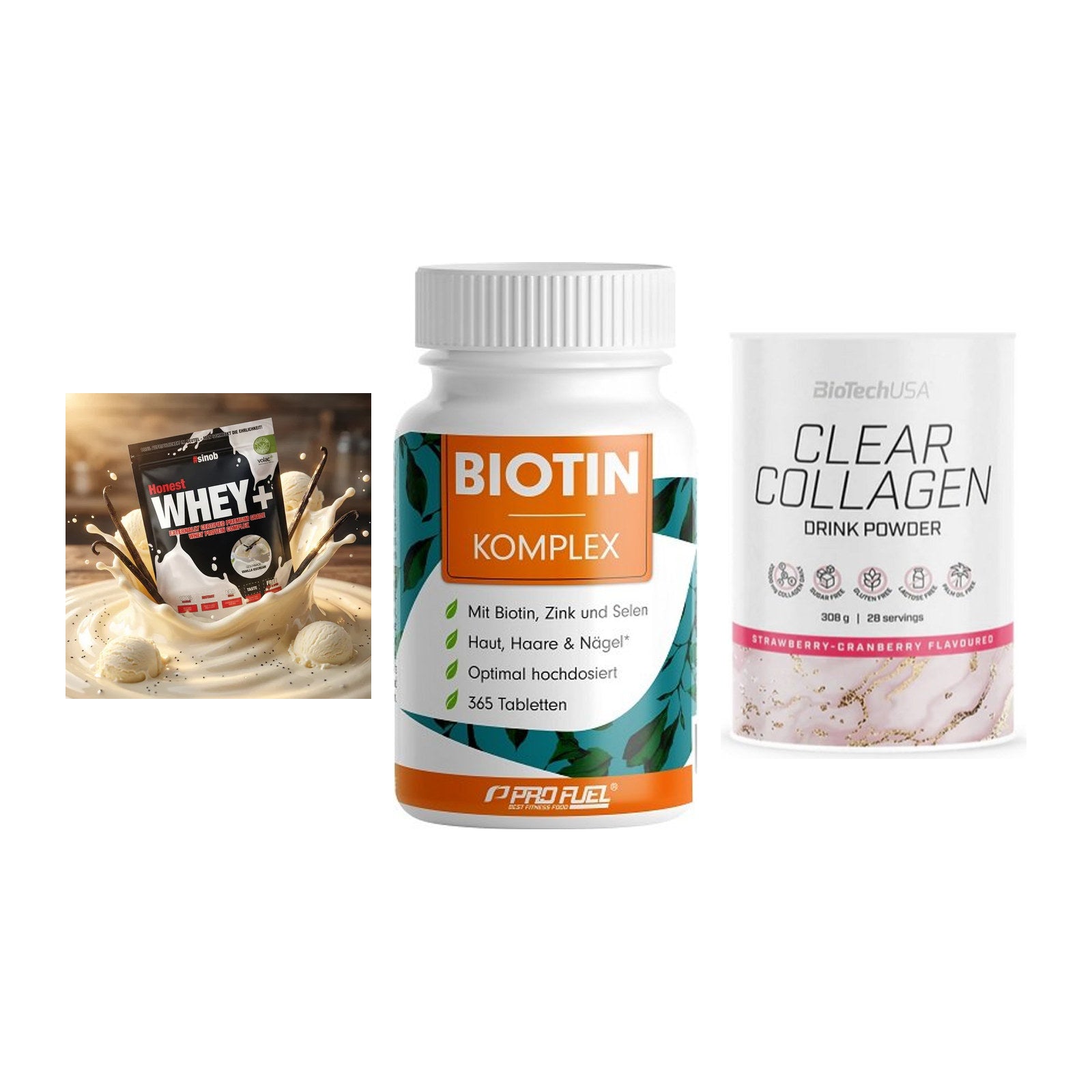 Regenerations-Set: Sinob Honest + ProFuel BIOTIN + BioTech Clear – alle enthaltenen Artikel