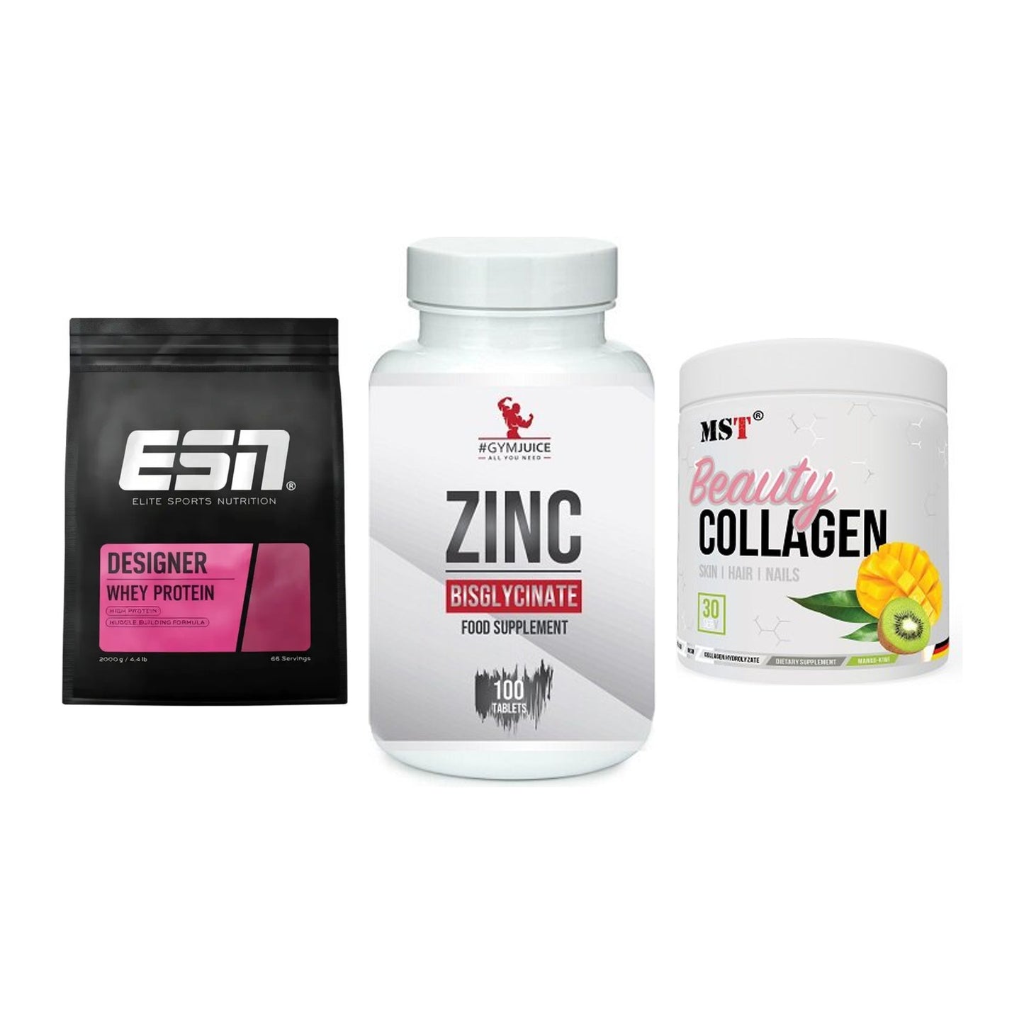 Regenerations-Set: ESN Designer + #GYMJUICE ZINC + MST Beauty – alle enthaltenen Artikel