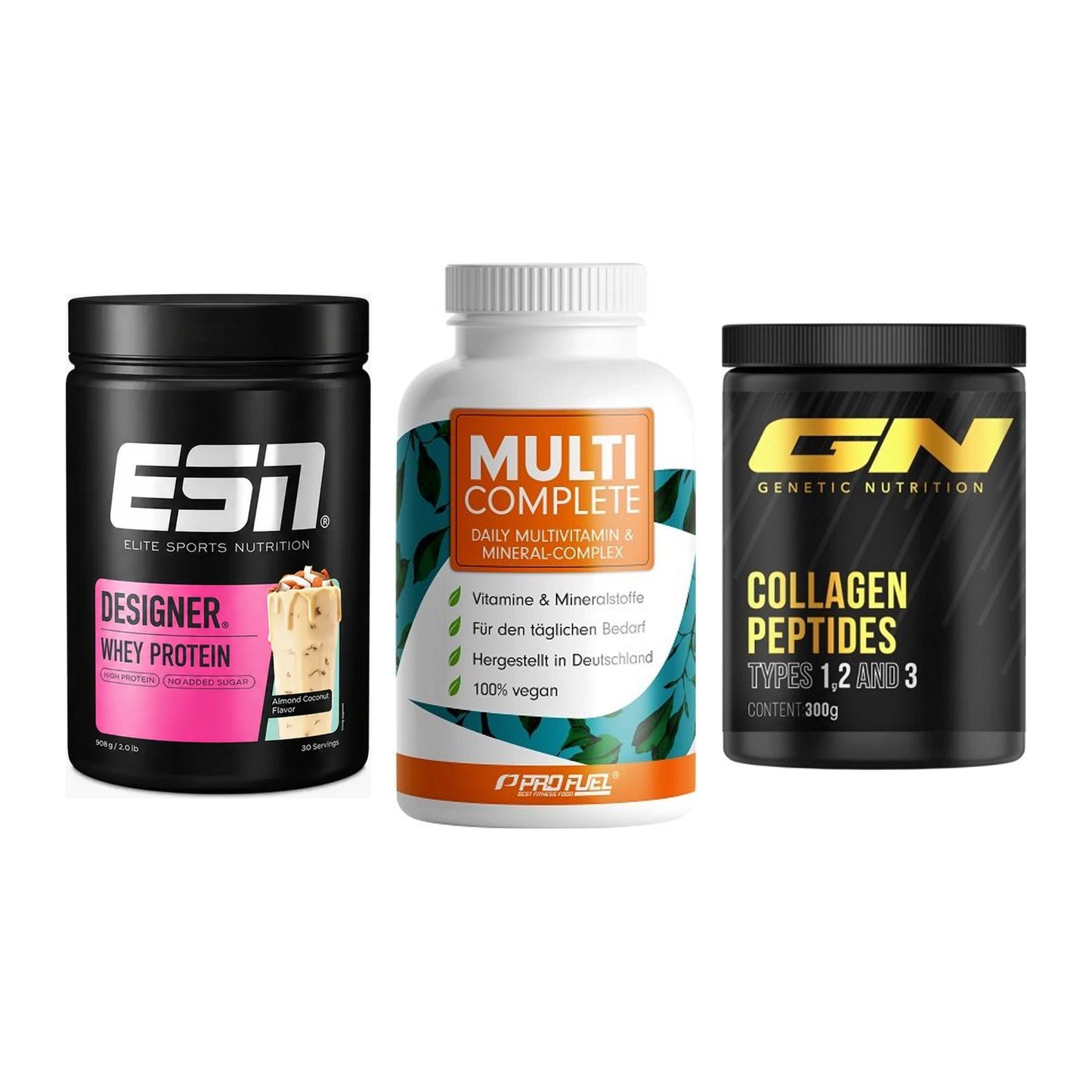 Regenerations-Set: ESN Designer + ProFuel MULTI + GN Peptan – alle enthaltenen Artikel