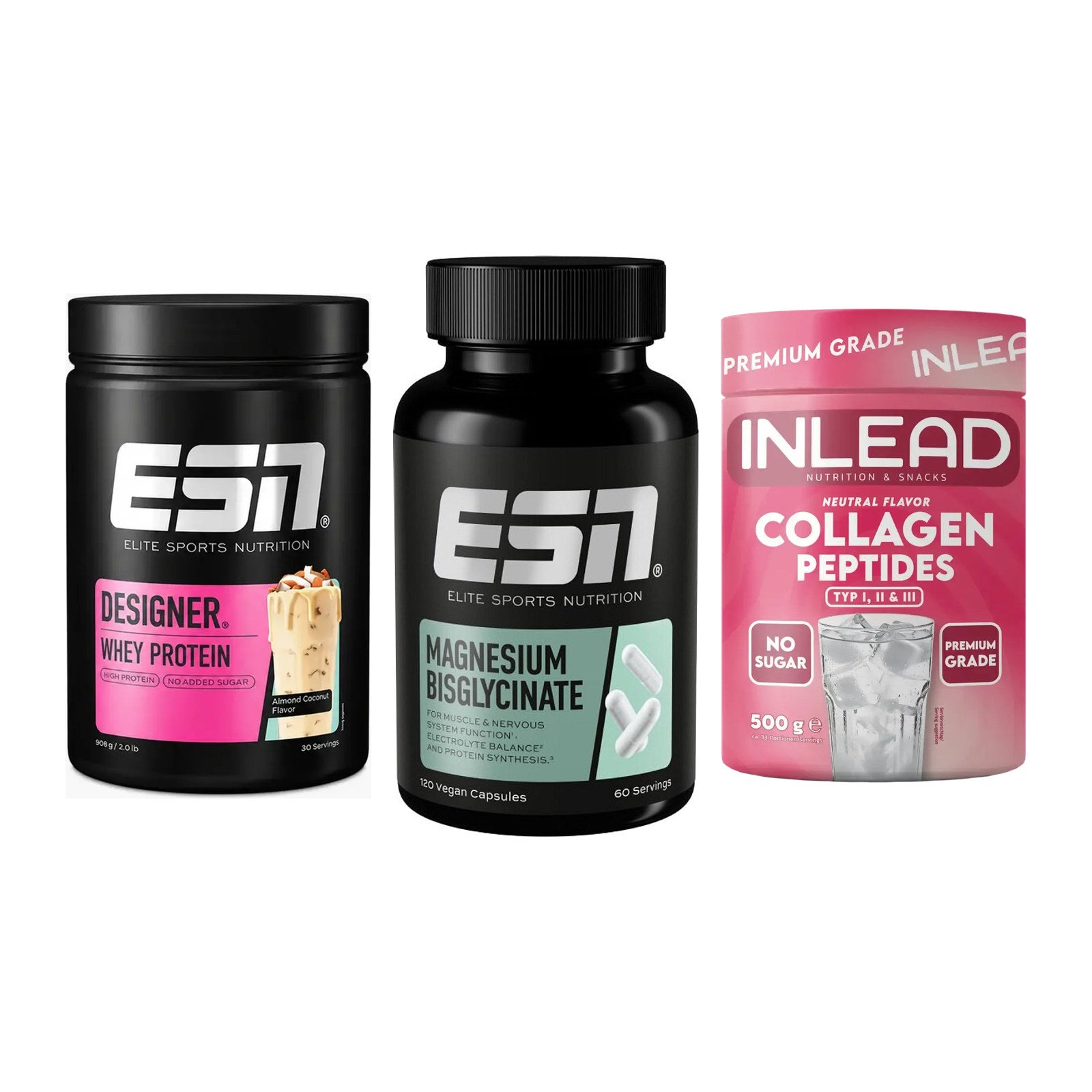Regenerations-Set: ESN Designer + ESN Magnesium + INLEAD Collagen – alle enthaltenen Artikel