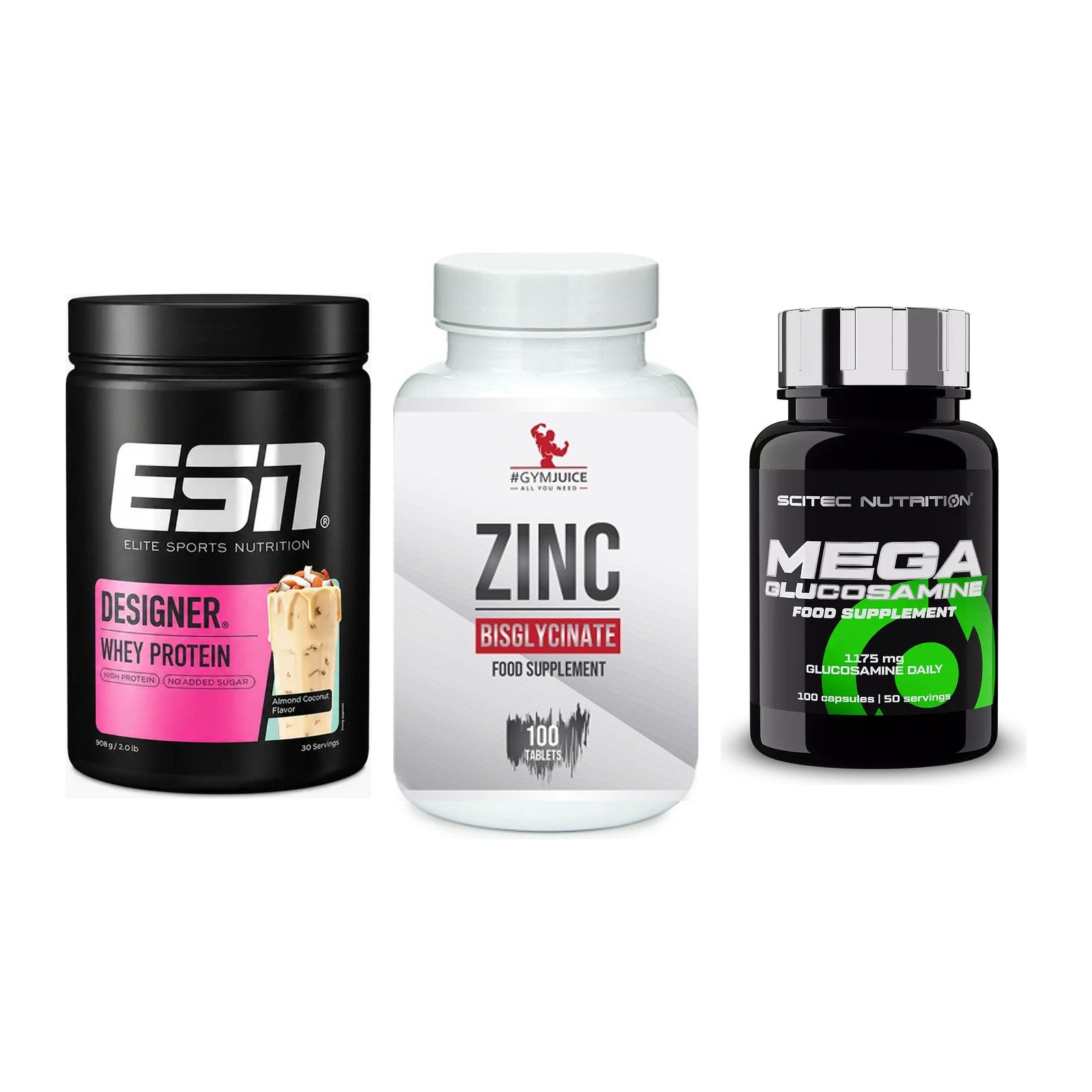 Regenerations-Set: ESN Designer + #GYMJUICE ZINC + Scitec Mega – alle enthaltenen Artikel