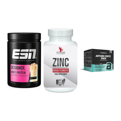 Regenerations-Set: ESN Designer + #GYMJUICE ZINC + BioTech Arthro – alle enthaltenen Artikel