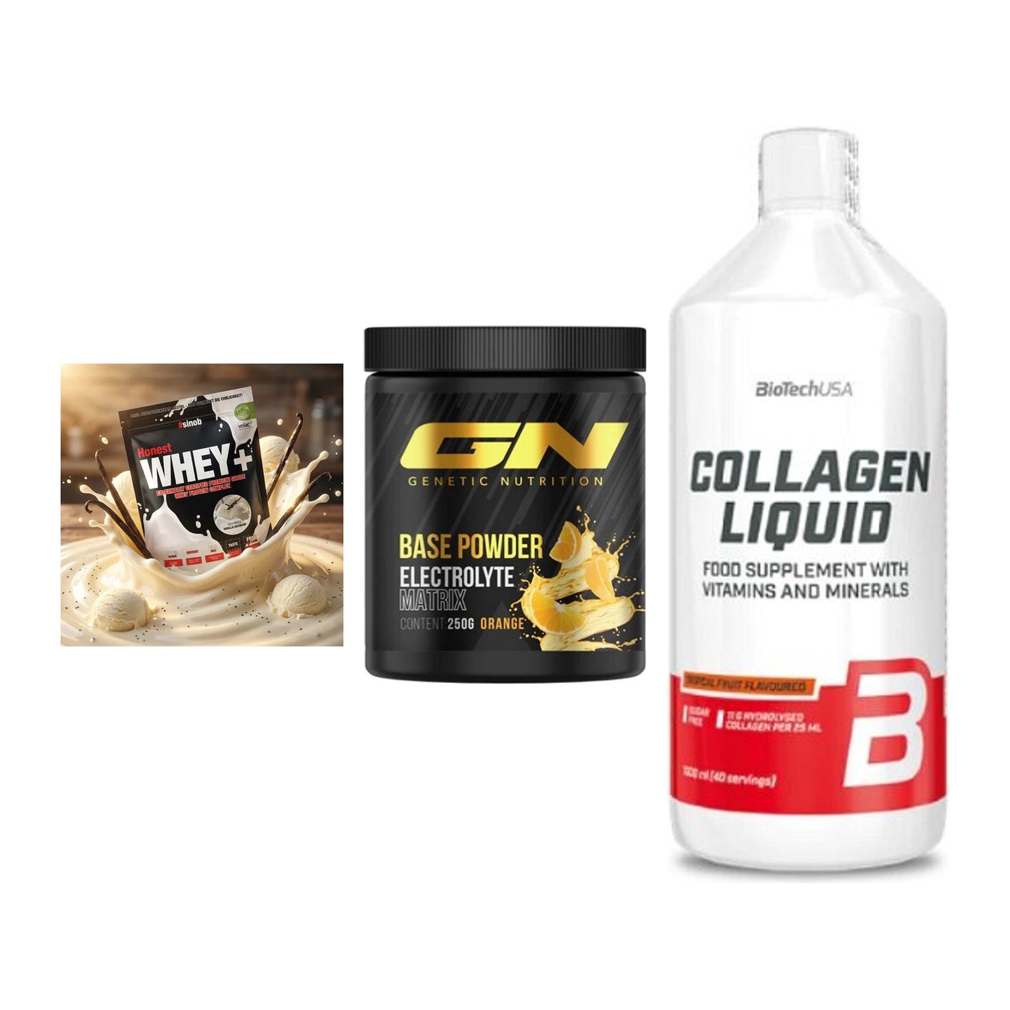 Regenerations-Set: Sinob Honest + GN Base Powder + BioTech Collage – alle enthaltenen Artikel