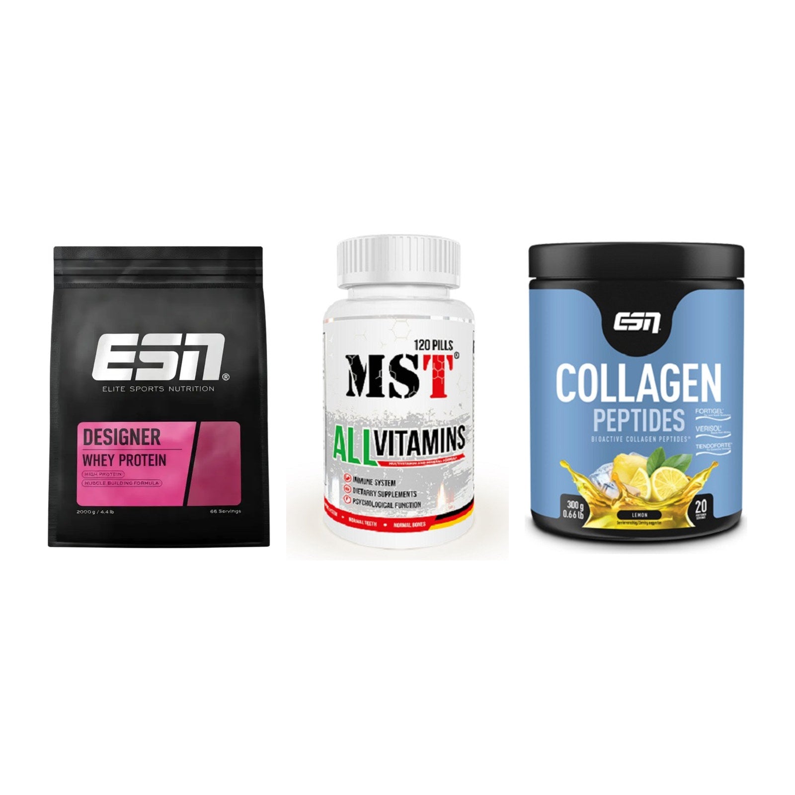 Regenerations-Set: ESN Designer + MST All Vitamin + ESN Collagen – alle enthaltenen Artikel