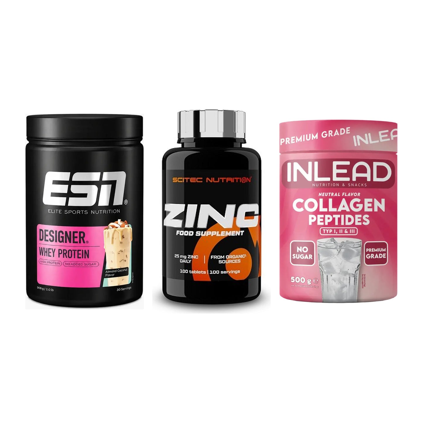 Regenerations-Set: ESN Designer + Scitec Zinc + INLEAD Collagen – alle enthaltenen Artikel
